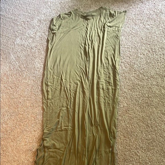 FREE PEOPLE Green All Day Long MIDI T Shirt Dress Large - Picture 3 of 6
